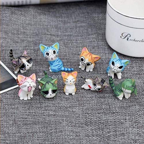 Cute Mini Cartoon Cat Figurines - Ideal Gift for Cat Lovers