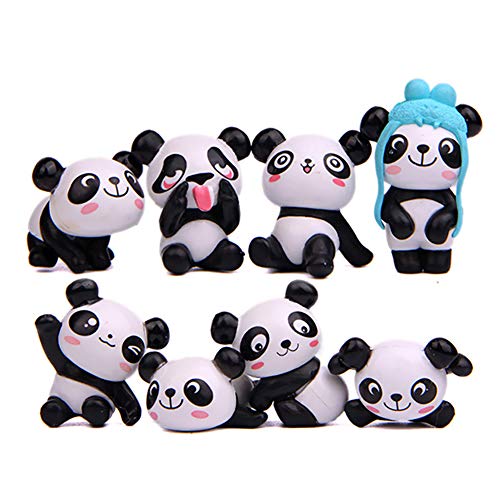 Cute Pandas Figures Collection for Miniature Landscape Decor