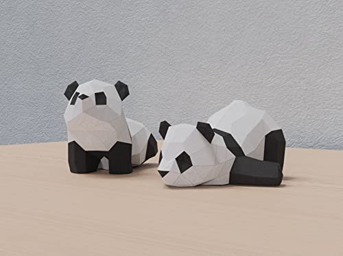 Cute Pandas Paper Sculpture Kit
