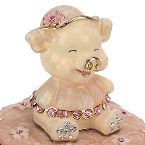 Cute Pig Jewelry Box - Hand Painted Pig Decor