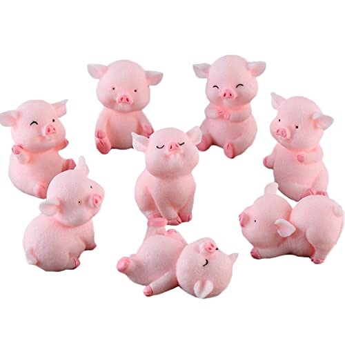 Cute Pink Piggy Toy Figures