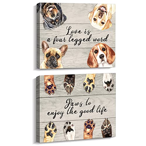 Cute Puppy Paws Posters for Dog Lover Home Decoration