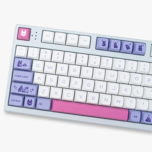 Cute Rabbit Keycaps for Mechanical Keyboards