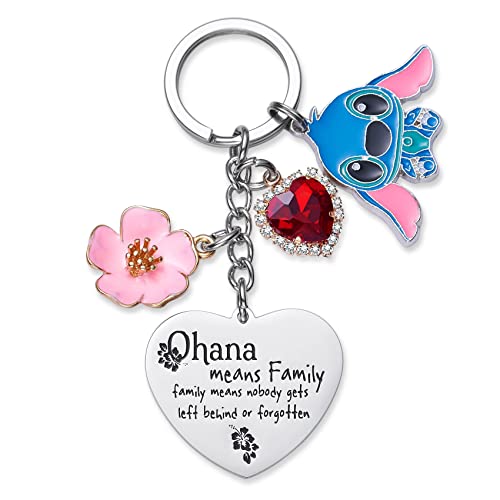 Cute Stitch Keychain for Lilo and Stitch Fans - Ohana Means Family