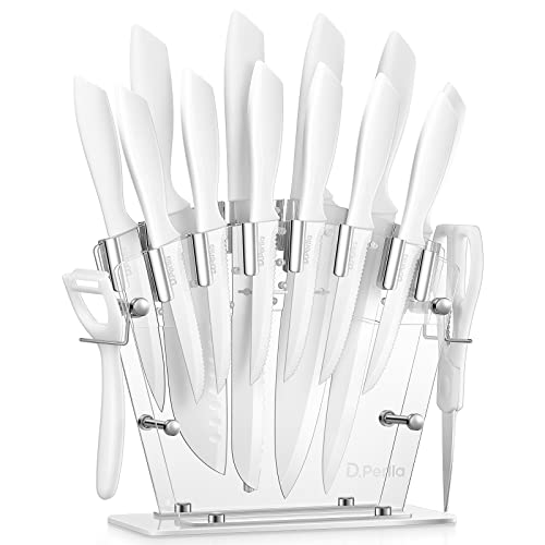 D.Perlla 16-Piece White Kitchen Knife Set