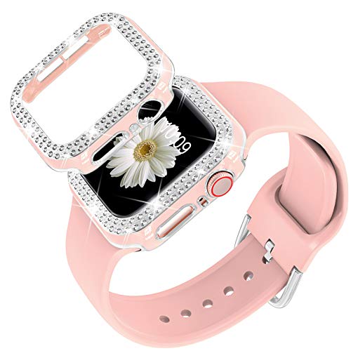 DABAOZA Apple Watch Band with Glitter Bumper Case