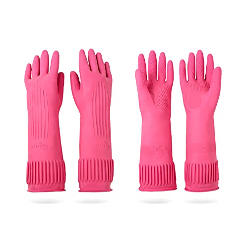 DABOGOSA Mamison 2 Pairs Reusable Cleaning Rubber Gloves