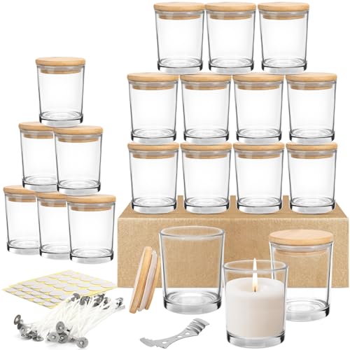 Daofary 20 Pack 6 OZ Candle Jars - High Quality Glass for DIY Candle Making