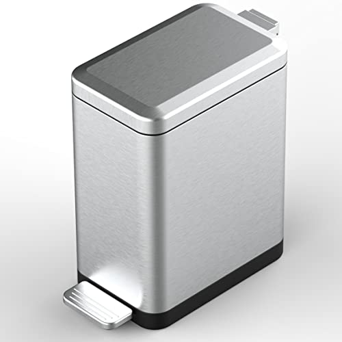Darimanidy 2.65 Gallon Silver Stainless Steel Trash can