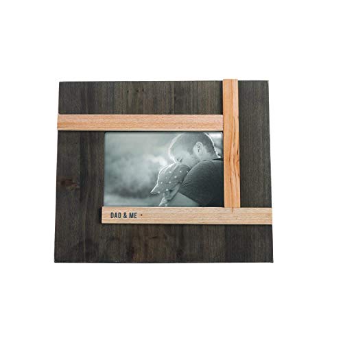 Dark Wood Dad and Me Picture Frame