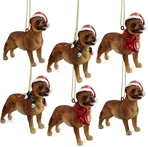 Darware Pitbull Dog Christmas Ornament Set