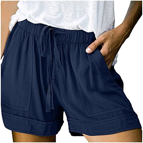 DASAYO Women's Summer Shorts with Pockets and Elastic Waist