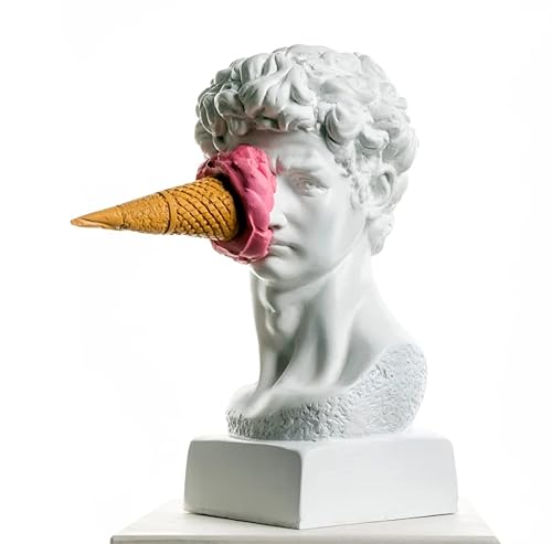 David Bust Statue, 13 Inches 33 cm, Pop Art David Bust Sculpture, Modern Sculpture, Home Decor