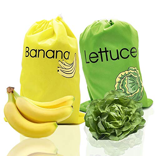 DE Reusable Produce Bags - Keep it Longer Up To 2 Weeks Stop Food Waste