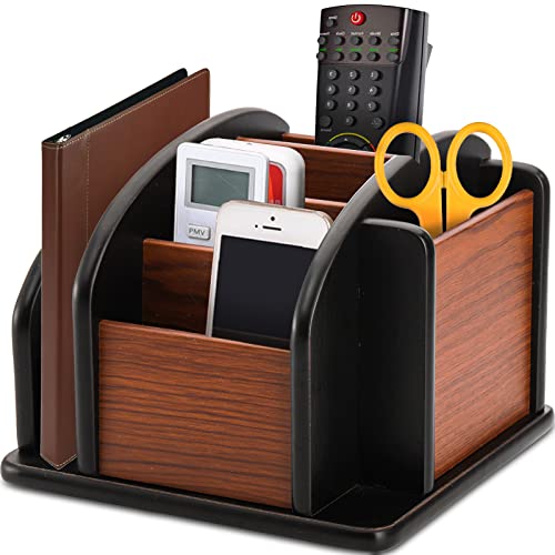 DEAYOU Wood Rotating Remote Caddy