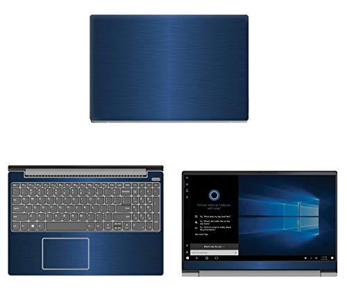 decalrus - Protective Decal for Lenovo IdeaPad 330s (15.6" Screen) Laptop Blue Texture Brushed Aluminum Skin case Cover wrap BAlenovoIdeapad330s_15Blue