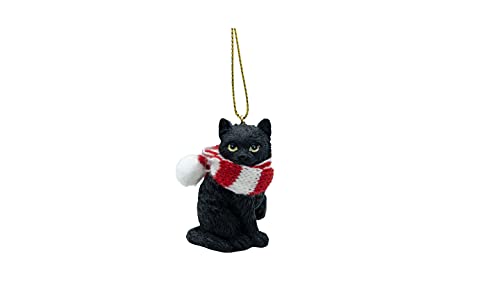 December Pets Black Kitty Cat Christmas Ornament