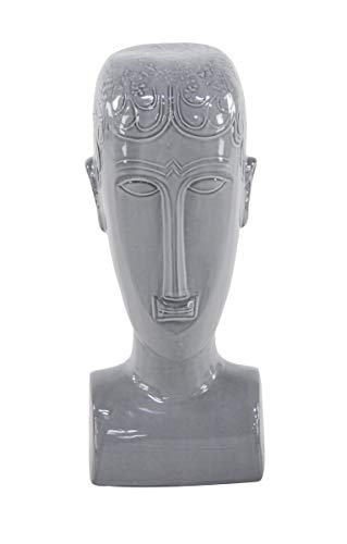 Deco 79 Ceramic People Face Sculpture