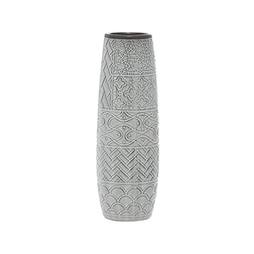 Deco 79 Ceramic Vase - Gray