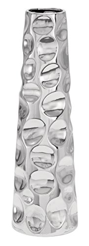 Deco 79 Ceramic Vase - Silver