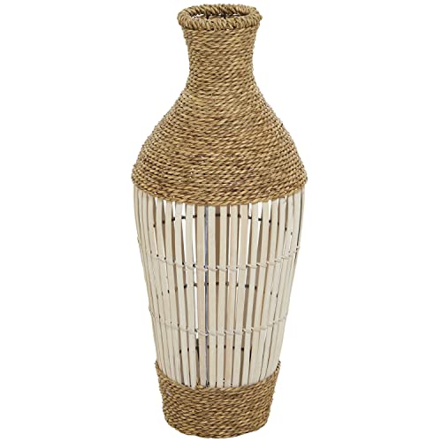 Deco 79 Seagrass Tall Woven Floor Vase - Brown