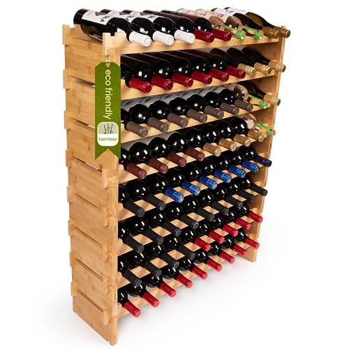 DECOMIL - 72 Bottle Stackable Modular Wine Rack