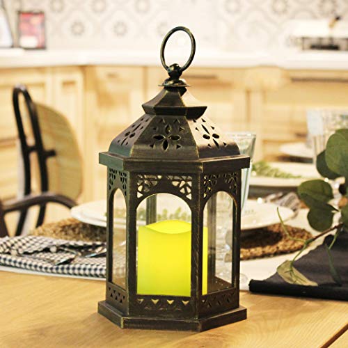 Decorative Lantern with LED Candle Light