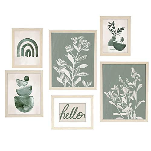 Decorative Plant Prints & Motivational Quote Set