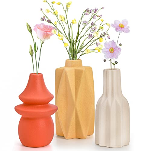 Decorative Stoneware Flower Vase Set - Elsjoy