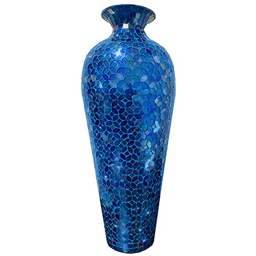 DecorShore Mosaic Vase - Cobalt Blue