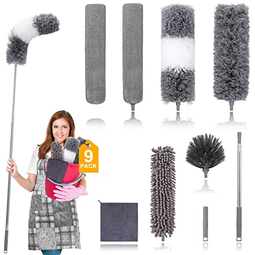 DEEHYO Extendable Feather Duster for Cleaning
