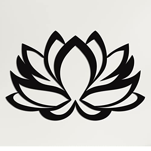 DEKADRON Metal Wall Art - Lotus Flower - 3D Wall Silhouette