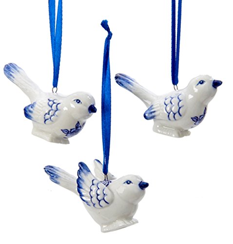 Delft Blue Bird Ornaments