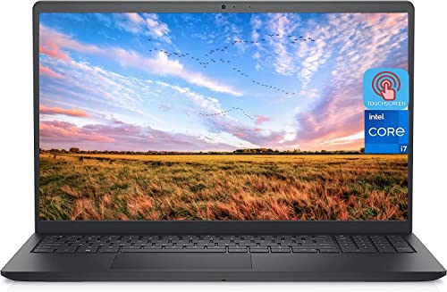 Dell 2023 Newest Inspiron 15 Laptop, 15.6 Inch Touch-Screen Display, Intel Core i7-1255U Processor, 16GB RAM, 512GB SSD, Intel Iris Xe Graphics, Bluetooth, Webcam, Windows 11 Home, Black