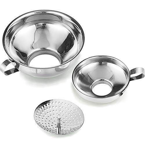 Delove Stainless Steel Canning Funnel Set - 3 Pack