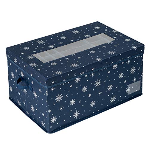 Deluxe 72pc Ornament Cube - Navy Blue