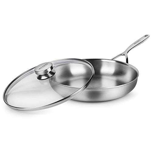 Demeyere 5-Plus Fry Pan Skillet with Glass Lid