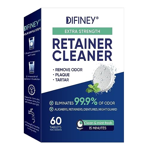 Denture Cleaning Tablets Crystals - Removes Odors, Stains, Plaque