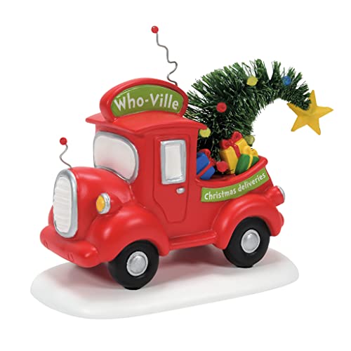 Department 56 Dr. Seuss The Grinch Village Accessories Who-Ville Christmas Deliveries Truck Figurine