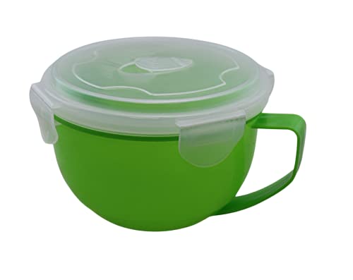 Oggi Prep, Store & Serve Plastic Bowl w/See-Thru Lid- Dishwasher, Microwave  & Freezer Safe, (4 qt) Lt Gray w/Dk Gray Lid