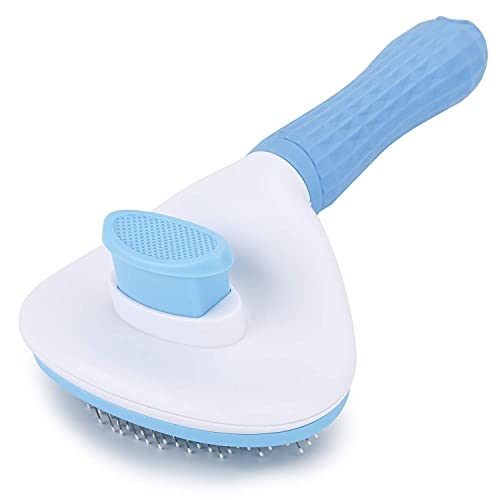 Depets Self Cleaning Slicker Brush - Easy Pet Grooming Tool