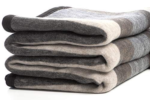 Desert Breeze Distributing 100% Natural Alpaca and Merino Wool Blanket, Andean Collection, Queen Size Blanket