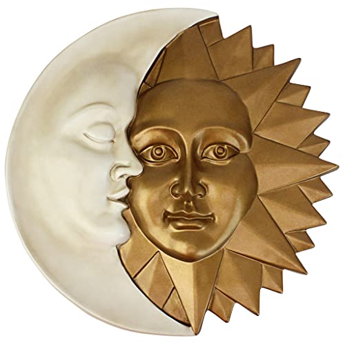 Design Toscano Celestial Harmony Sun and Moon Indoor/Outdoor Wall Sculpture