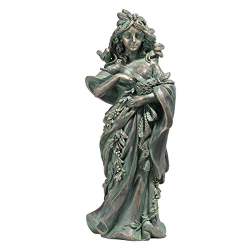 Design Toscano NG31497 Mother Nature Maiden of the Forest Statue, Full Color