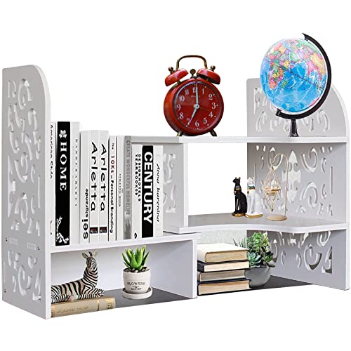 Desktop Bookshelf Organizer Adjustable Storage