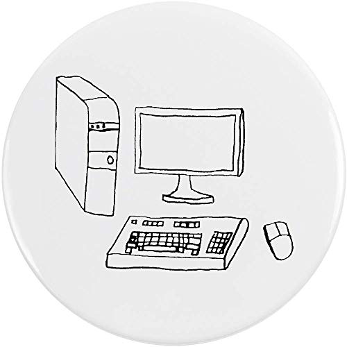 Desktop Computer Button Pin Badges