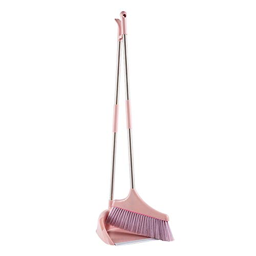 Detachable Pink Broom + Dustpan