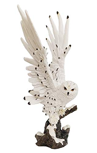 Detailed Craftmanship Snow Owl Statue Figurine