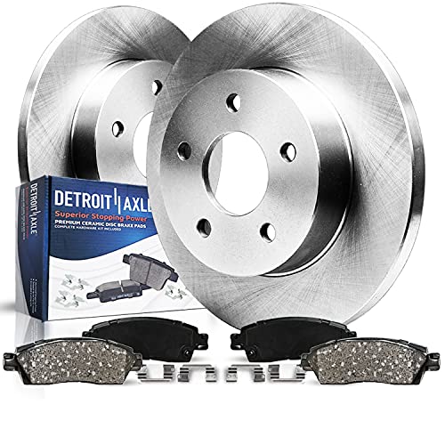 Detroit Axle - Rear Brake Kit for 2013-2016 Ford Escape, 2013-2018 C-Max, 2014-2018 Transit Connect Brake Rotors and Ceramic Brakes Pads 2015 2017 Replacement
