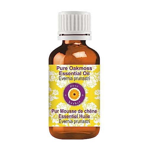 Deve Herbes Pure Oakmoss Essential Oil (Evernia prunastri) 100% Therapeutic Grade Steam Distilled 15ml (0.50 oz)